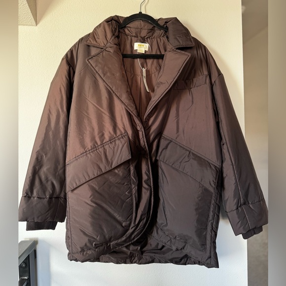 NWT Anthropologie Maeve Padded Cocoon Blazer Powder Cocoa Brown XS - Picture 5 of 16